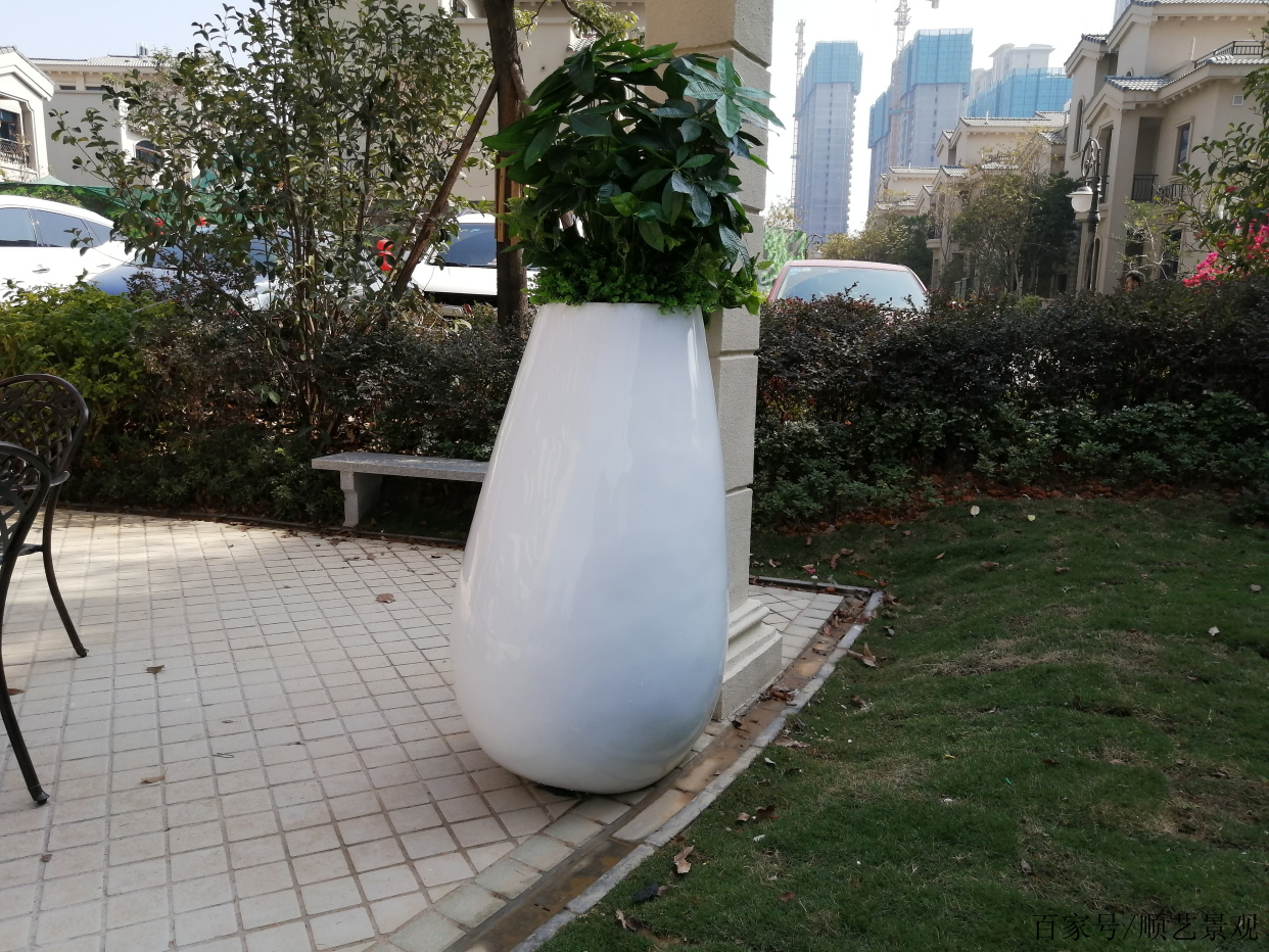合肥武汉城建绿化玻璃钢花盆 baijiahao.baidu.com